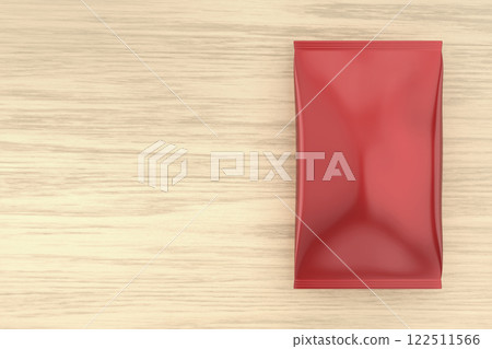 Blank red foil bag packaging 122511566
