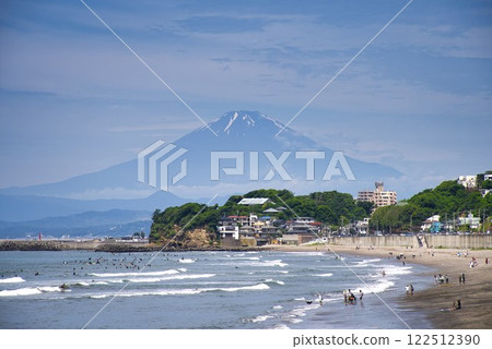 [鎌倉市]從七里濱看到的富士山 122512390