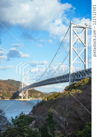 Clear blue sky and bridge 122512501