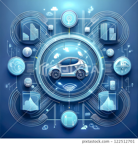 Digital society and smart car image material Digital society and smart car image material 122512701