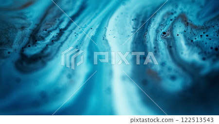 Blur paint splash. Sea wave. Defocused blue white color gradient acrylic ink blend flow swirl abstract art background. 122513543