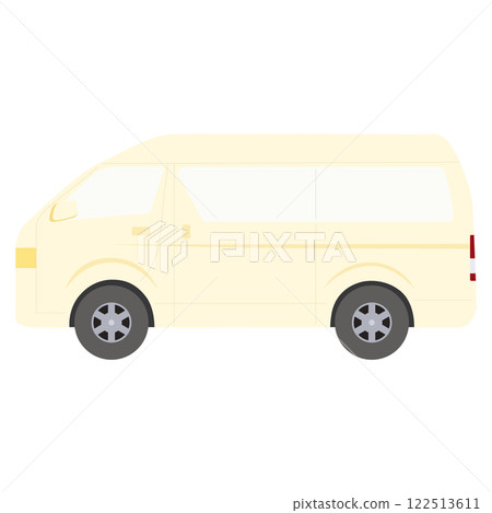 汽車:簡易臥式一廂車,米色/奶油色 汽車:簡易臥式一廂車,米色/奶油色 122513611