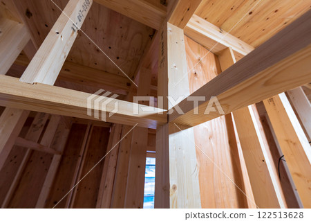 Structure of a wooden two-story house Structure of a wooden two-story house 122513628