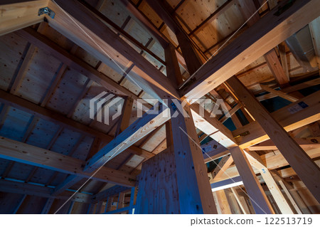 木製兩層房屋的結構 木製兩層房屋的結構 122513719