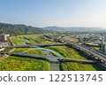 Aerial view of National Highway Number 3 and Maoluo River at Nantou city, Taiwan 122513745