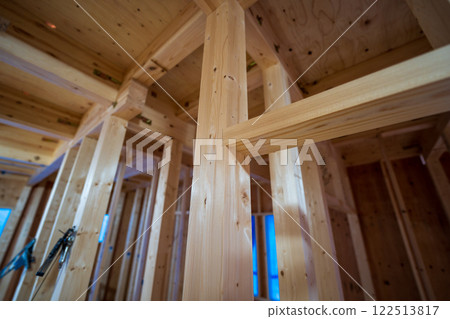 Structure of a wooden two-story house Structure of a wooden two-story house 122513817