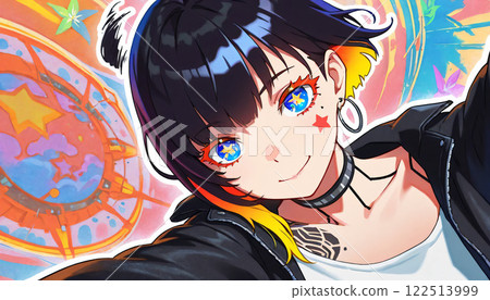 Cute girl and chocolate pumpkin Cute girl and chocolate pumpkin 122513999