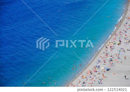 A beautiful coastal view from an observation deck in Nice, France 122514021