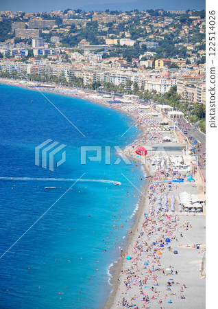 A beautiful coastal view from an observation deck in Nice, France 122514026