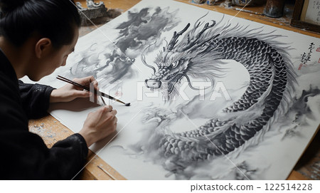 Artistic Dragon Illustration 122514228