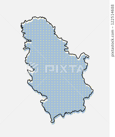 Vector map Serbia for points, dotted template Vector map Serbia for points, dotted template 122514688