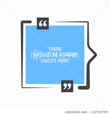 Quote frame, text in brackets, speech bubble 122514709