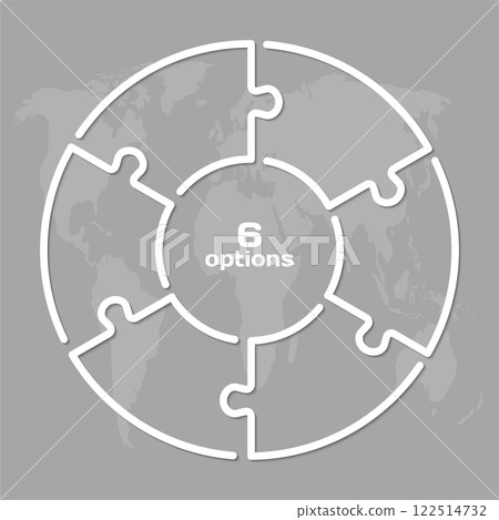 Circle diagram infographic in 6 steps or options Circle diagram infographic in 6 steps or options 122514732