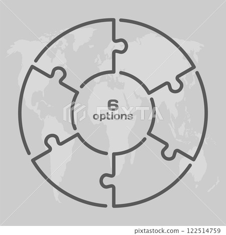Circle diagram infographic in 6 steps or options Circle diagram infographic in 6 steps or options 122514759