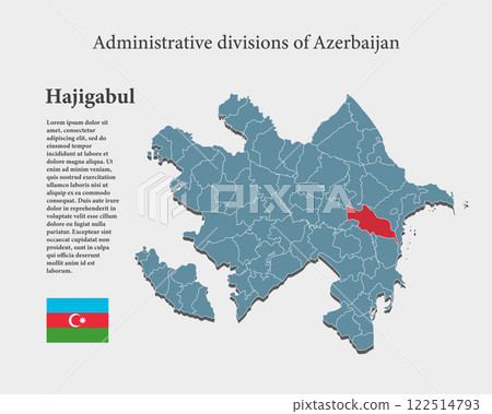 Vector map Azerbaijan, province Hajigabul 122514793