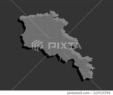 Vector map Armenia for points, dotted template 122514794