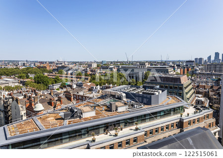 London Skyline from Above. Urban Landscape Featuring Historic Rooftops and Landmarks London Skyline from Above. Urban Landscape Featuring Historic Rooftops and Landmarks 122515061