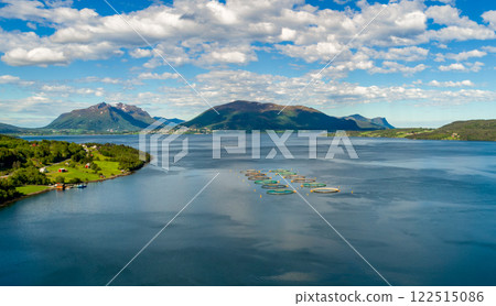 Farm salmon fishing in Norway Farm salmon fishing in Norway 122515086