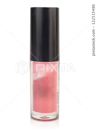 Cosmetic bottles lipstick isolated on white background 122515490