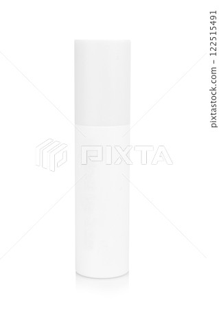 Cosmetic bottles lipstick isolated on white background 122515491