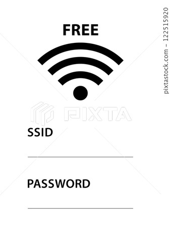 Simple black and white free wifi template 122515920