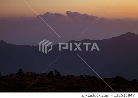 Golden Sunset Over Abha Mountains, Saudi Arabia Golden Sunset Over Abha Mountains, Saudi Arabia 122515947