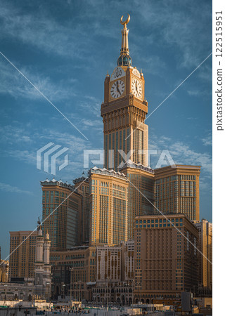 Abraj Al Bait Clock Tower in Mecca, Saudi Arabia Iconic Islamic Landmark Abraj Al Bait Clock Tower in Mecca, Saudi Arabia Iconic Islamic Landmark 122515951