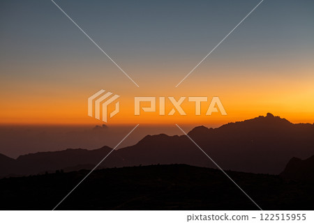 Golden Sunset Over Abha Mountains, Saudi Arabia 122515955