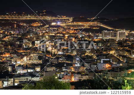 Abha City at Night A Stunning Skyline of Lights 122515959