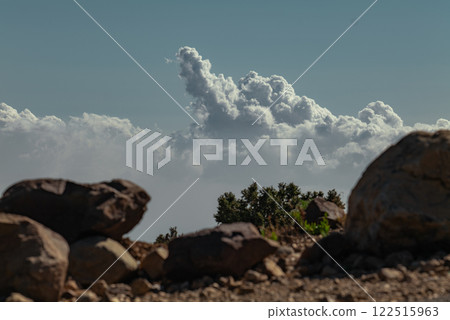 Dramatic Cloud Formation Over Rocky Landscape, Abha, Saudi Arabia 122515963