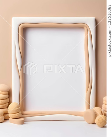 Colorful play doh shapes are arranged around a blank rectangular frame. The soft textures and warm hues create a playful artistic display, inviting creativity. Generative AI Colorful play doh shapes are arranged around a blank rectangular frame. The soft textures and warm hues create a playful artistic display, inviting creativity. Generative AI 122516365