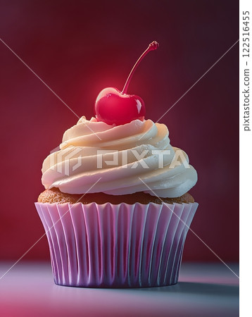 cupcake, cake, cherry 122516455