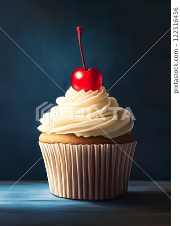 cupcake with frosting	 122516456