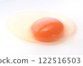 Raw egg close-up white background 122516503