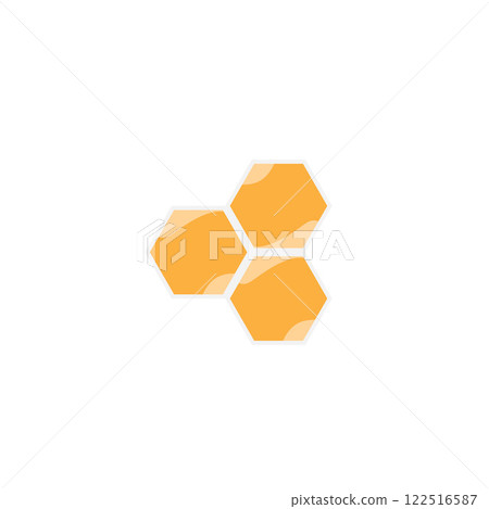 icon sticker realistic design on paper hexagons icon sticker realistic design on paper hexagons 122516587