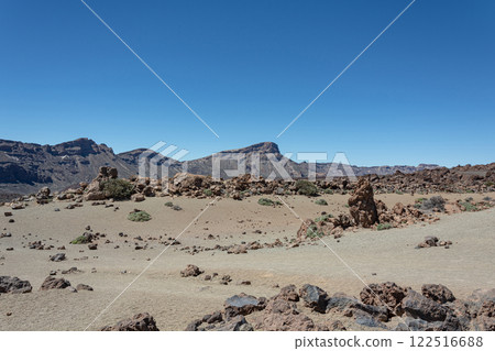 Mountain landscape. Desert foothills, rocky terrain 122516688