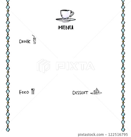 方形菜單背景材料 122516795