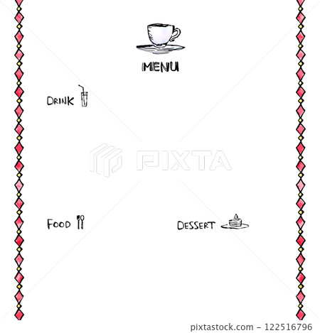 方形菜單背景材料 122516796