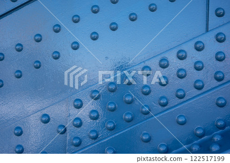 Blue painted bridge 122517199