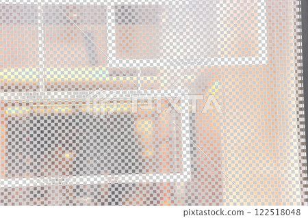 Mesh ornament. Abstract honeycomb texture of rectangles with random colored spots Mesh ornament. Abstract honeycomb texture of rectangles with random colored spots 122518048