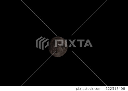 Enigmatic Moon: Haunting Subexposed Night Sky 122518406