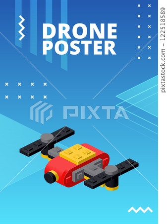 Drone poster for print and design. Vector Drone poster for print and design. Vector 122518589