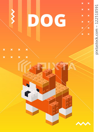 Dog poster for print and design. Vector Dog poster for print and design. Vector 122518591