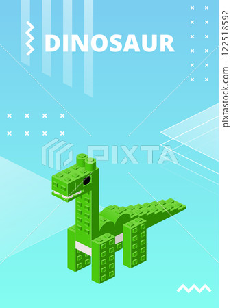 Dinosaur poster for print and design. Vector Dinosaur poster for print and design. Vector 122518592