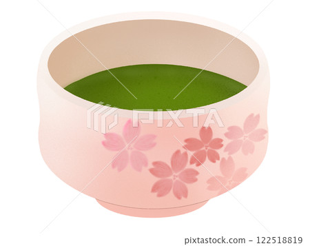 櫻花紋抹茶碗 櫻花紋抹茶碗 122518819