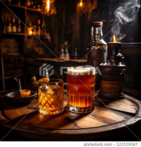 Whiskey and Smoke: A Cozy Night at the Rustic Tavern with a Smoky Whiskey Sour Whiskey and Smoke: A Cozy Night at the Rustic Tavern with a Smoky Whiskey Sour 122519167