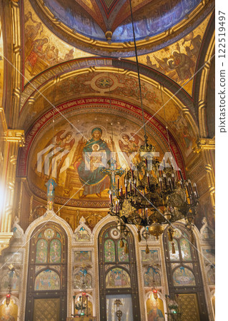 Monastery of the Holy Three Hierarchs interior in Iasi, Romania. 122519497
