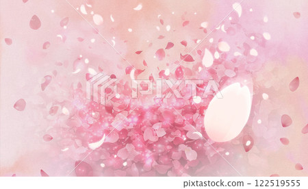 落花櫻花背景素材 122519555