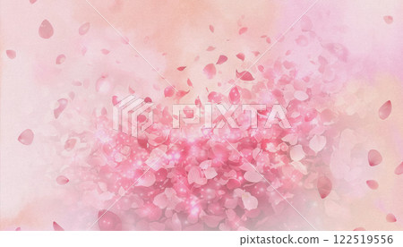落花櫻花背景素材 122519556