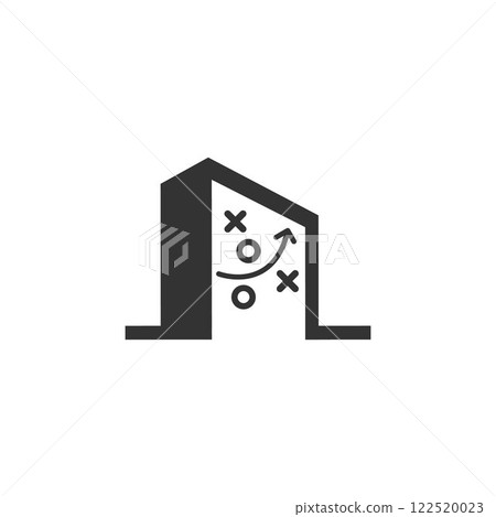 Book play button. Book with triangle shape. Vector design template Book play button. Book with triangle shape. Vector design template 122520023